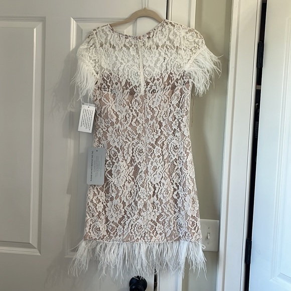 White feather trim dress - Picture 5 of 8